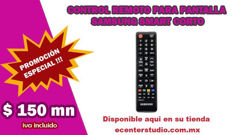 CONTROL REMOTO PARA PANTALLA SAMSUNG SMART CORTO